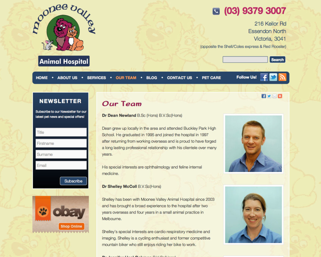 Moonee Valley Animal Hospital - Website Success Story